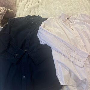 Abercrombie & Fitch Navy Stretch Shirt 2 shirts